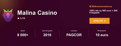 Evaluación del establecimiento de juego Malina